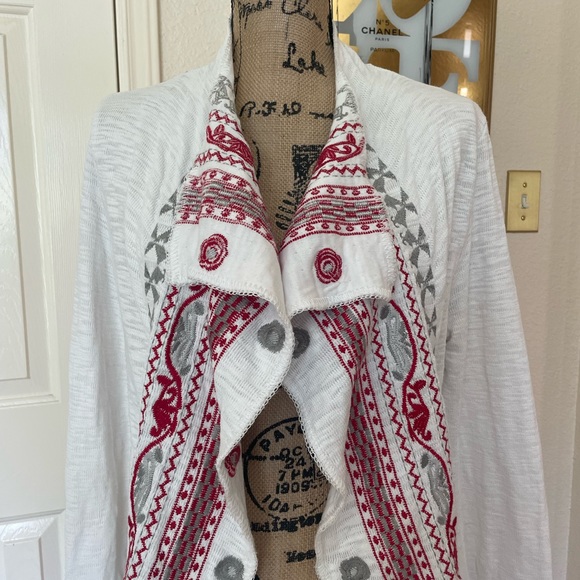 paparazzi Sweaters - Paparazzi by Biz Embroidered Long Open High Low Cardigan